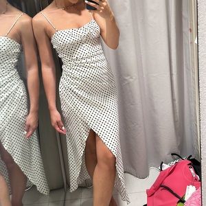 Zara corset polka dot dress